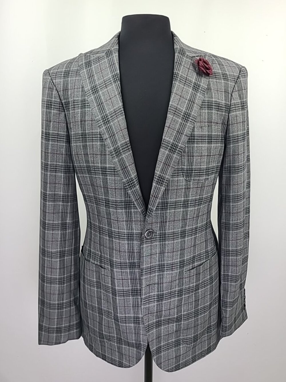 D. Jones Clothiers 40S Wool Linen Blend 2 Button Sport Coat Blazer